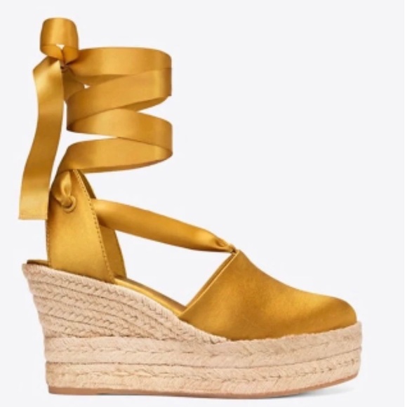 Tory Burch Shoes Tory Burch Mustard Yellow Espadrilles Poshmark